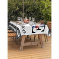 thumbnail image 3 of Outdoor Tablecloth with Umbrella Hole for Patio/Picnic/Party/Camping, 250th Anniversary Waterproof Table Cloth Rectangle Table Cover Washable, Home Sweet Black Plaid 4th of July (60"x 102"), 3 of 9