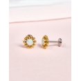 thumbnail image 6 of Flat Back Stud Earrings for Women, Titanium CZ Cartilage Studs Hypoallergenic Helix Earrings, Threadless Push Pop in Tragus Earrings for Women, 6 of 11
