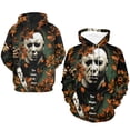 thumbnail image 6 of Michael Myers Hoodies for Men Women 3D Print Pullover Novelty Hooded Sweatshirt Hoodies with Big Pockets S, 6 of 8