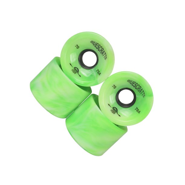 Soidarity 4 piezas de ruedas de monopatín, cubierta de cojinete de Longboard de cuero, repuesto extraíble para patineta al aire libre, fijación de patinar Tipo 2 Soidarity OD028713-02