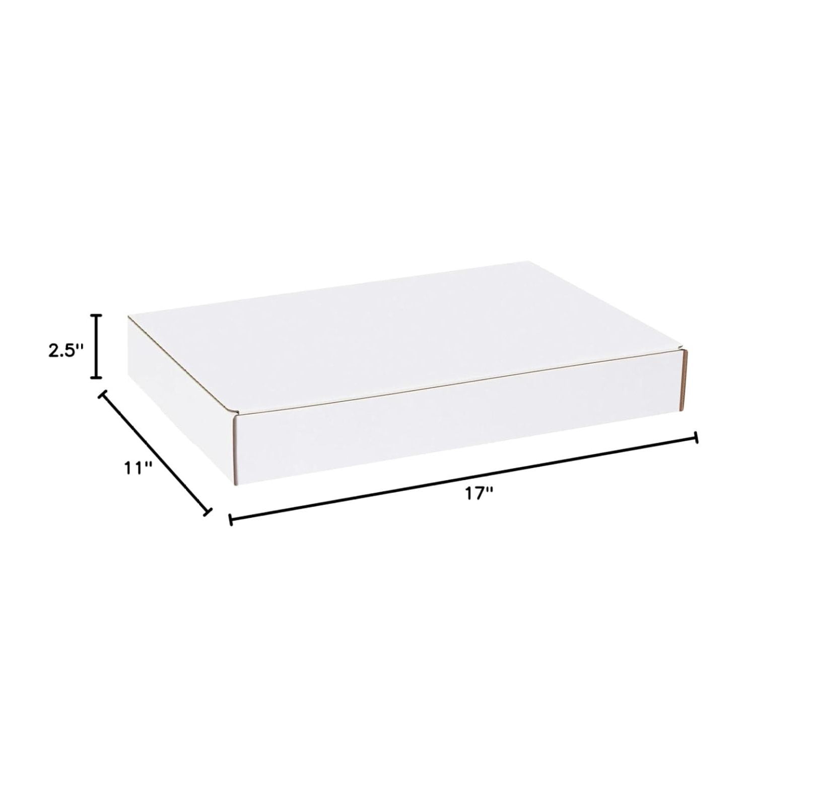 Moving Boxes Large 17"L x 11"W x 2.5"H 25-Pack, Cardboard Box for Shipping, Moving, Mailing, Packing, Packaging and Storage
