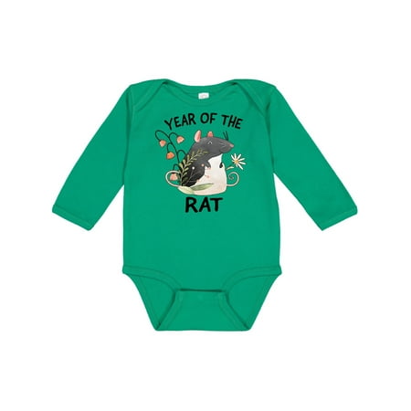 

Inktastic Chinese Zodiac Year of The Rat Gift Baby Boy or Baby Girl Long Sleeve Bodysuit