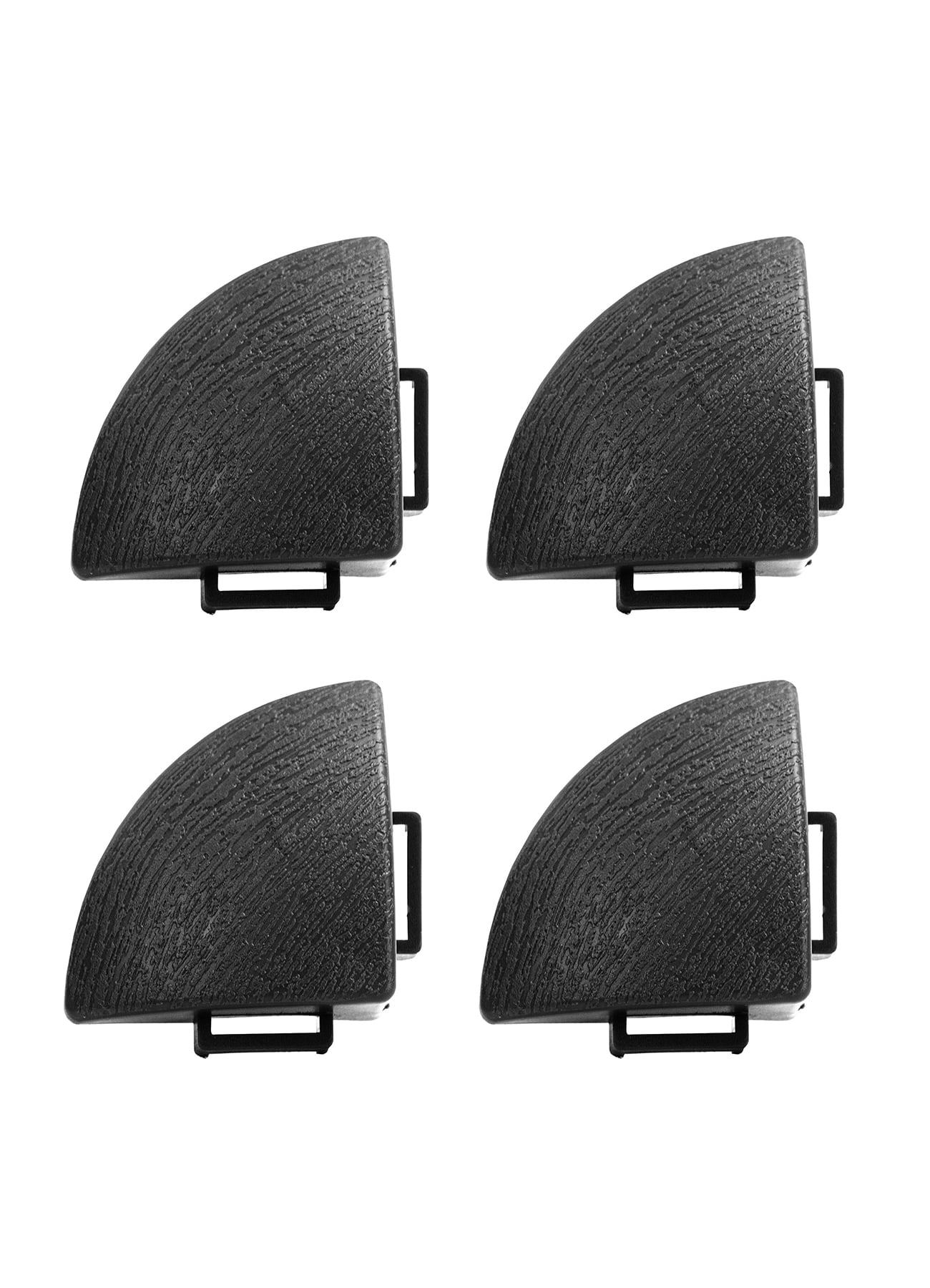 FloorPops Corner Piece Dark Grey Interlocking Deck Tile Corners with 3 Packs of Edge Strips