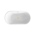 thumbnail image 6 of Elegant Kitchen & Bath BT30359GW-BGD 59 in. Bathtub with Brushed Gold Trim - Glossy White, 6 of 8