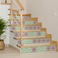 thumbnail image 5 of Mi Alma Floral Pink Green Tile Stickers - Removable Vinyl 4x4, 24 pcs, 5 of 9