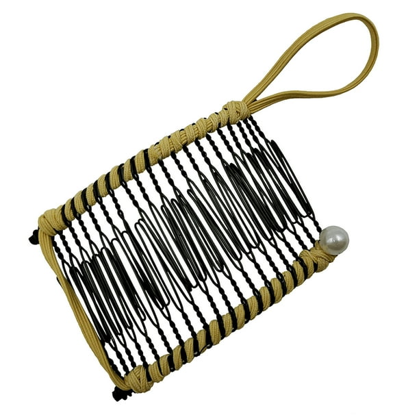 Xihbxyly Pinza para El Pelo Tipo Plátano, Peine Antideslizante de 20 Dientes, Accesorio Elástico para El Cabello, Diseño Cómodo y Duradero, Estilo Clásico y Elegante, Ideal para Bodas, Fiestas y Uso