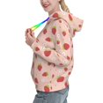 thumbnail image 2 of Daiia Strawberries Pattern Women's Fashion Hoodies & Sweatshirts with Kangaroo Pocket Hooded Sweatshirt with Eye-catching Drawstrings-XX-Large, 2 of 7