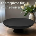 thumbnail image 5 of Large Decorative Bowl, Modern Resin Pedestal Bowl for Home Decor, Stylish Fruit Bowl for Kitchen Counter, Chic Key Holder for Entry Table, Matte Black, 5 of 12