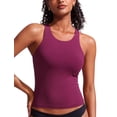 thumbnail image 1 of Top Tankini CRZ YOGA con Espalda Deportiva, Relleno y Cuello Alto Fucsia M, 1 of 5