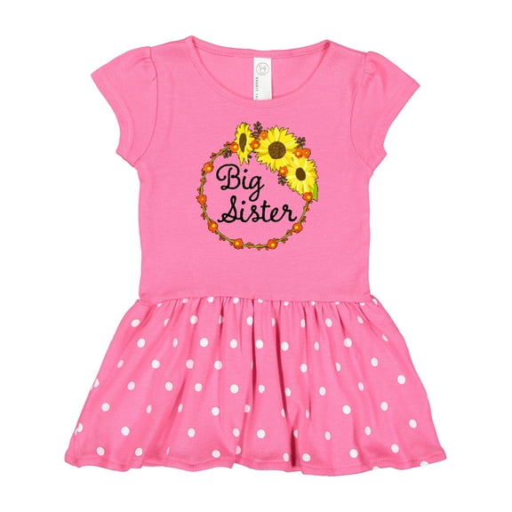 Inktastic Big Sister Sunflower Wreath Gift Baby Girl Dress