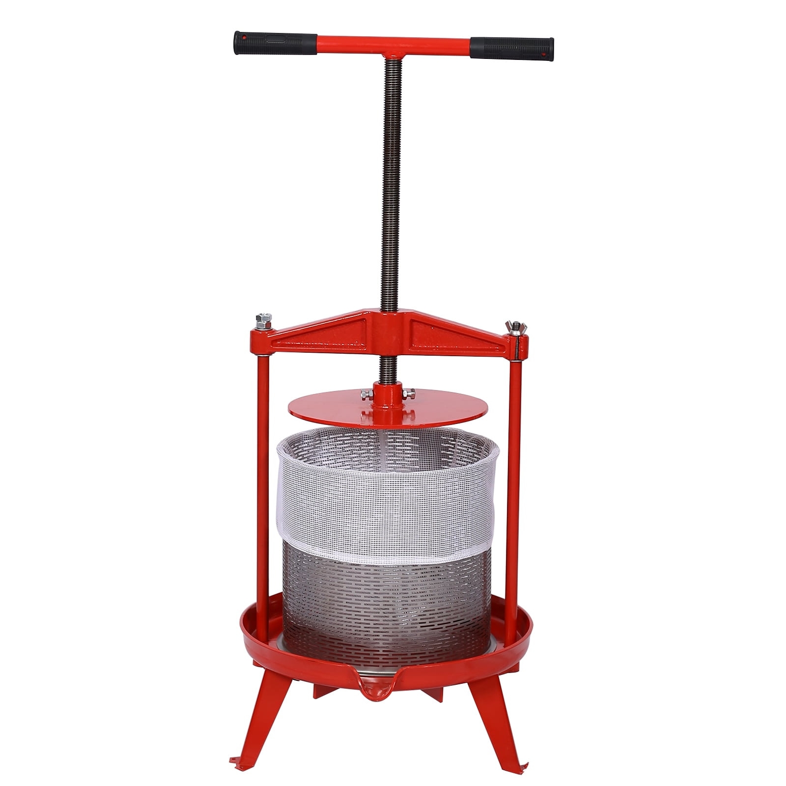Fruit Manual Press Juices Press High Capacity 12 To 18 Pounds Juicer With Thick Stainless Steel t Basket , T-shaped Hand Shank For Orange, Grapes
