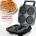 thumbnail image 2 of TEMOGU-mywaffle Classic Waffle & Chaffle Maker - For Breakfast, Churro, Keto, Belgian and Dessert Waffles - Non-Stick Surface, Extra Deep Plates and Easy to Clean, Perfect for Individuals and Familie, 2 of 4