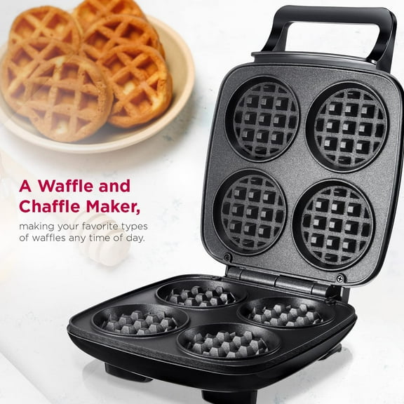 Classic Waffle & Chaffle Maker - Non-Stick, Deep Plates, Easy to Clean, Perfect for Breakfast, Dessert, and