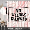 thumbnail image 4 of Cute Shower Curtain Not Allowed Shower Curtain Funny Striped Bathtub Curtains Preppy Decor Bathroom Set Waterproof Fabric Shower Curtain with Hooks (W 72" x H 72",Pink Striped), 4 of 6
