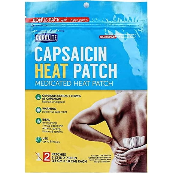 Bulk Case of 6 .. Capsaicin Hot Patch by .. Coralite (6)