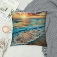 thumbnail image 2 of Chilfamy Tropical Sea Beach Ocean Waves Pillow Cover, Seaside Scene Island Hawaiian Sunrise Beach Theme Farmhouse Decorative Throw Pillow Cover for Sofa Couch Home Decoration, 2 of 5