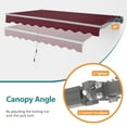 thumbnail image 6 of Macrout Patio Awning 10x8 Feet Sunshade Canopy for Manual Retractable Awnings, 4627 (Burgundy), 6 of 10