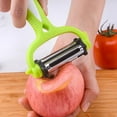 thumbnail image 6 of wamans Vegetable Potato Peelers For Kitchen, Y Peeler For Fruit Carrot Zucchini Cucumber Potatoes, Good Grip Vegetable Peeler Makes Peeling Very Easy,Green,, 6 of 7