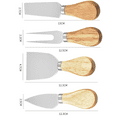 thumbnail image 2 of Ensemble de 4 Pcs Couteaux à Fromage avec Manche en Bois d'Acacia, 2 of 5