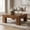 Brown, variant on Fnova 39.4" Square Coffee Table, Farmhouse Wood Accent Center Cocktail Table with Sturdy Wooden Legs for Living Room, Easy Assembly