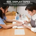 thumbnail image 3 of Phenofice 4 Sheets Double-sided Adhesive Tapes White Rectangular for Nail Art Display Traceless, 3 of 8
