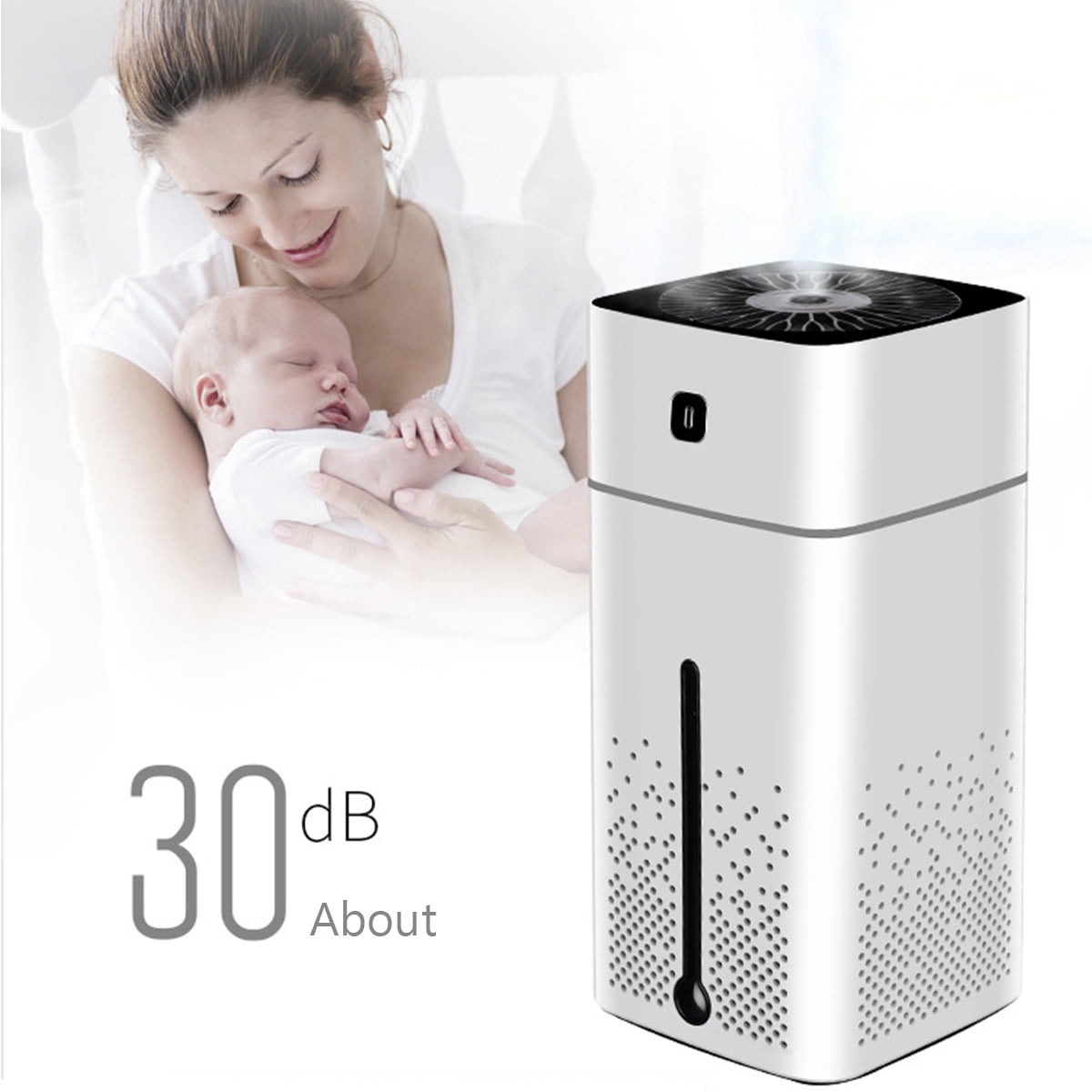 Essential Oil Diffuser New USB Rechargeable Portable Cool Mist Diffuser-air Mini Humidifiers 1000ml Air Dehumidifier Waterless Auto Shut-Off Changing for Home Office Baby,White 
