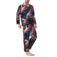 thumbnail image 2 of Kdxio Ocean Seahorse Men’s Pajama Set Pajamas For Men 2 Piece PJ Set with Men Pajama Pants and Long Sleeve T-Shirt Lounge Set-Large, 2 of 7