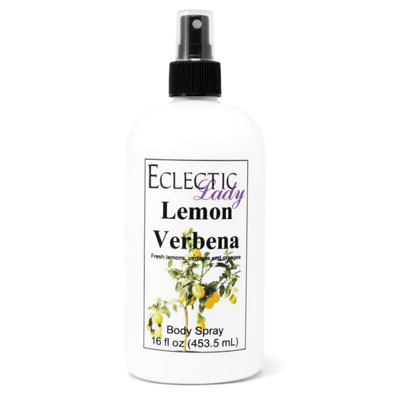 Lemon Verbena Body Spray, Eclectic Lady, Hydrating Mist, Unisex, 16 oz