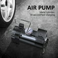 thumbnail image 5 of 12V Portable Car Tire Inflator, Double Cylinder Air Compressor with Mechanical Gauge, Fast Inflation for Cars, Motorcycles, Bikes, Balls & More, 5 of 7