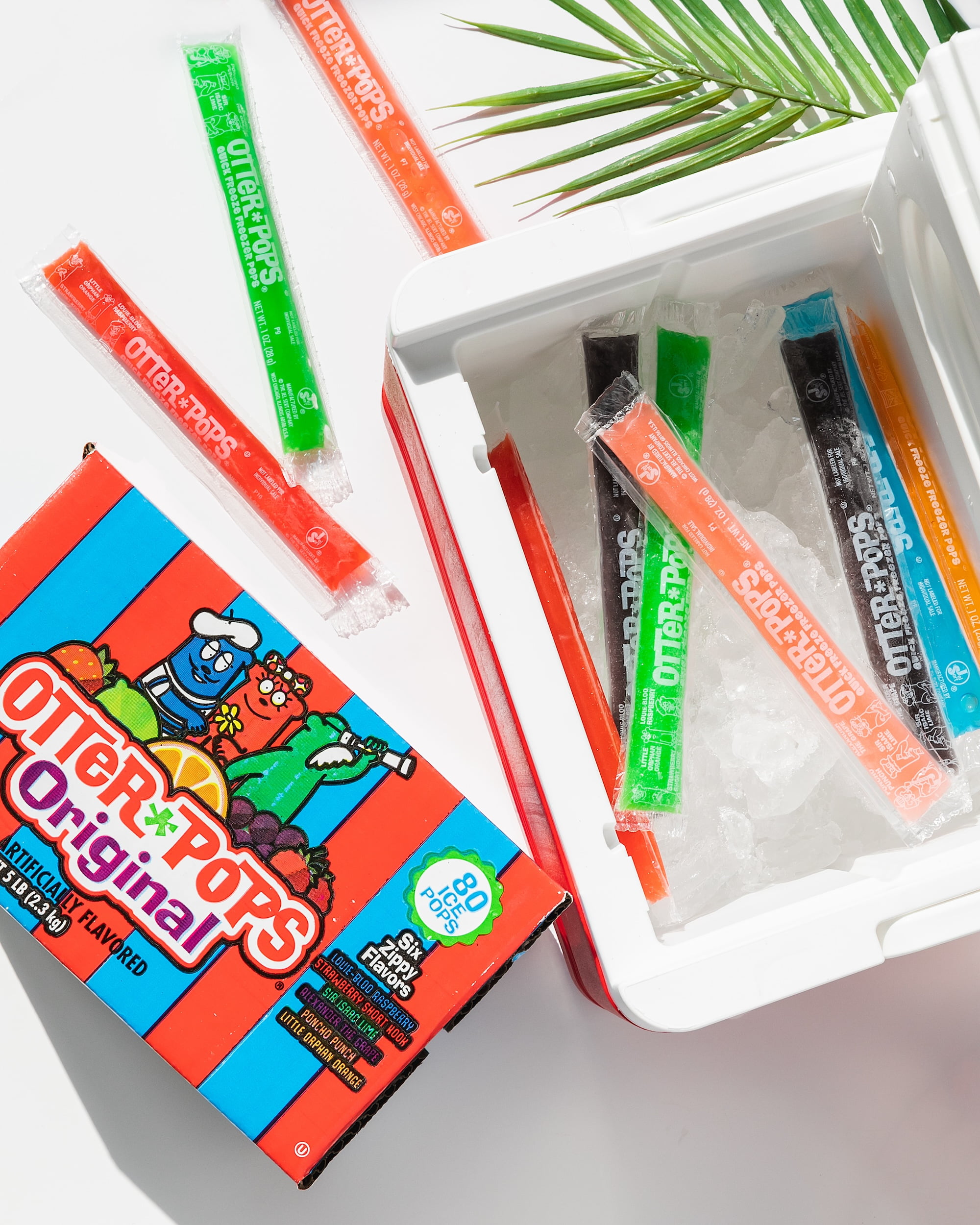 Otter Pops Original Assorted Fruit Ice Pops, Gluten Free Frozen Snack, 1.5 oz, 80 Count