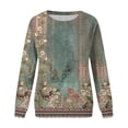 thumbnail image 4 of Cyber&Monday Deals Dyegold Pullover Sweaters For Women Fall Fashion 2023 Vintage Floral Print Western Tops Shirts Casual Loose Teen Sweatshirts, 4 of 4
