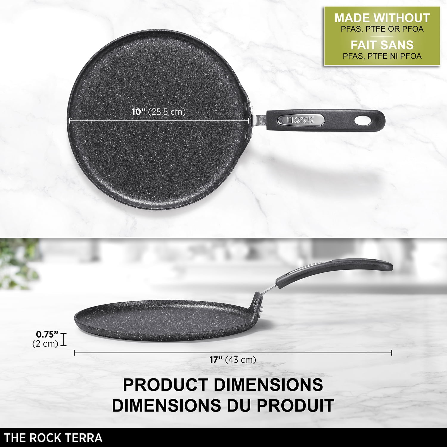 THE ROCK by Starfrit 10-In. Terra Collection Nonstick Multipan with Bakelite Handle
