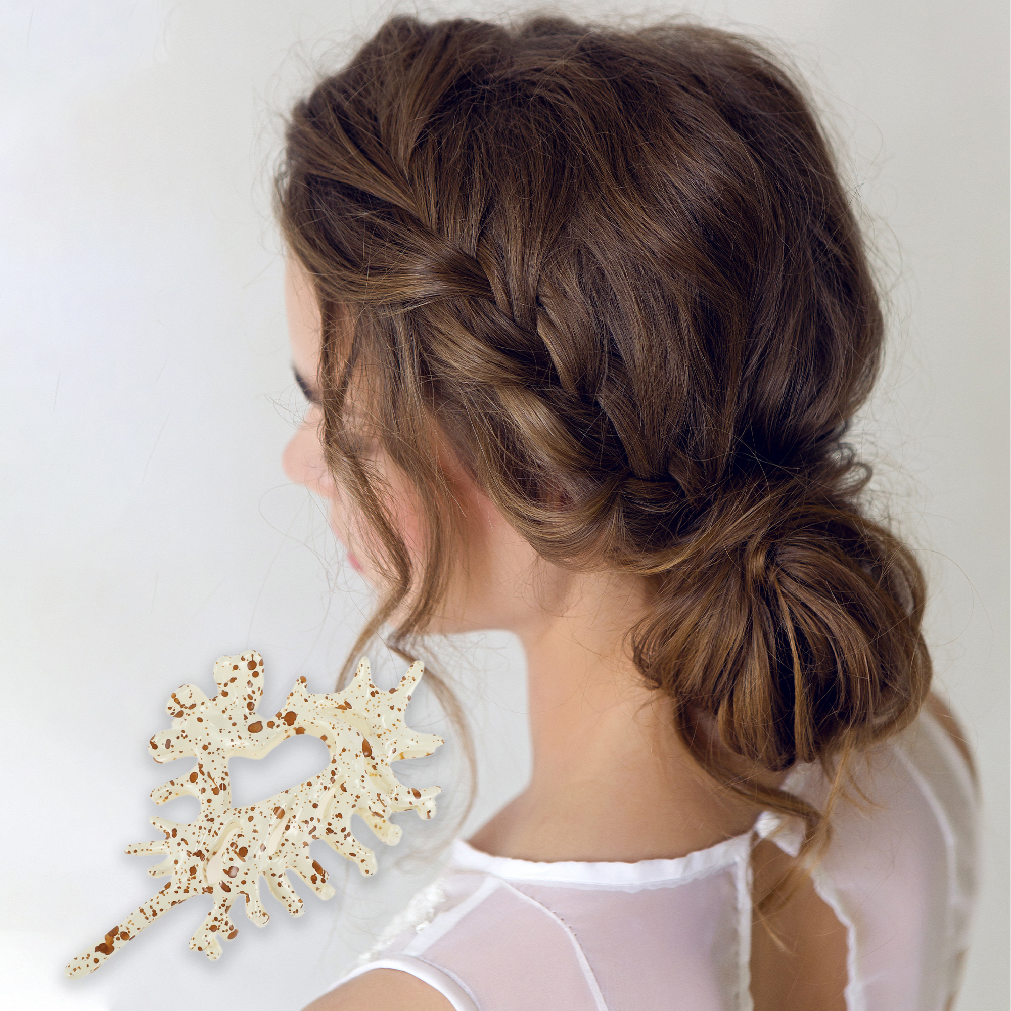 Unique Bargains Women's Fashion Frosted Hair Clips 4 Pcs Beige Pink White Blue 4.33"x2.56"x1.57"