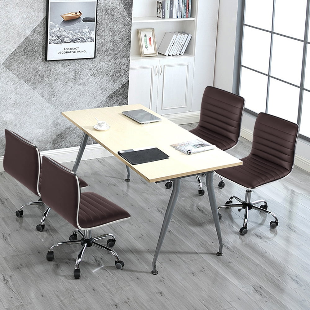 Alden Design Task Chair with Swivel & Adjustable Height, 265 lb. Capacity, Brown
