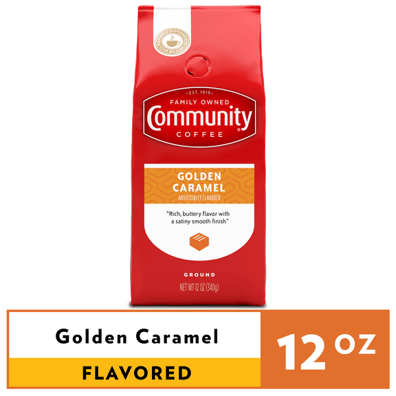 Community Coffee Caramel Cookie Butter 12 oz Ground Coffee