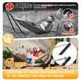 thumbnail image 3 of VEIKOUS Two Person Hammock 12FT with Attachable Stand and Pillow for Outdoor & Indoor, Striped Red, 3 of 9