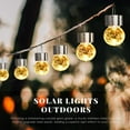 thumbnail image 3 of Morttic Hanging Solar Lights Outdoor, 6 Pack Decorative Cracked Glass Ball Light, Solar Powered Waterproof Globe Lighting, Hanging Globe Solar Lights for Garden, Yard, Patio, Flower Bed - Warm White, 3 of 7