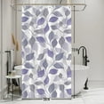 thumbnail image 2 of Boho Violet Leaves Bathroom Curtain Decor with Hooks for Bathroom Modern Leaves Decorative Bathroom Shower Curtain Set Waterproof Farmhouse Bathroom Curtain Shower Set 36x72 Inches, 2 of 6