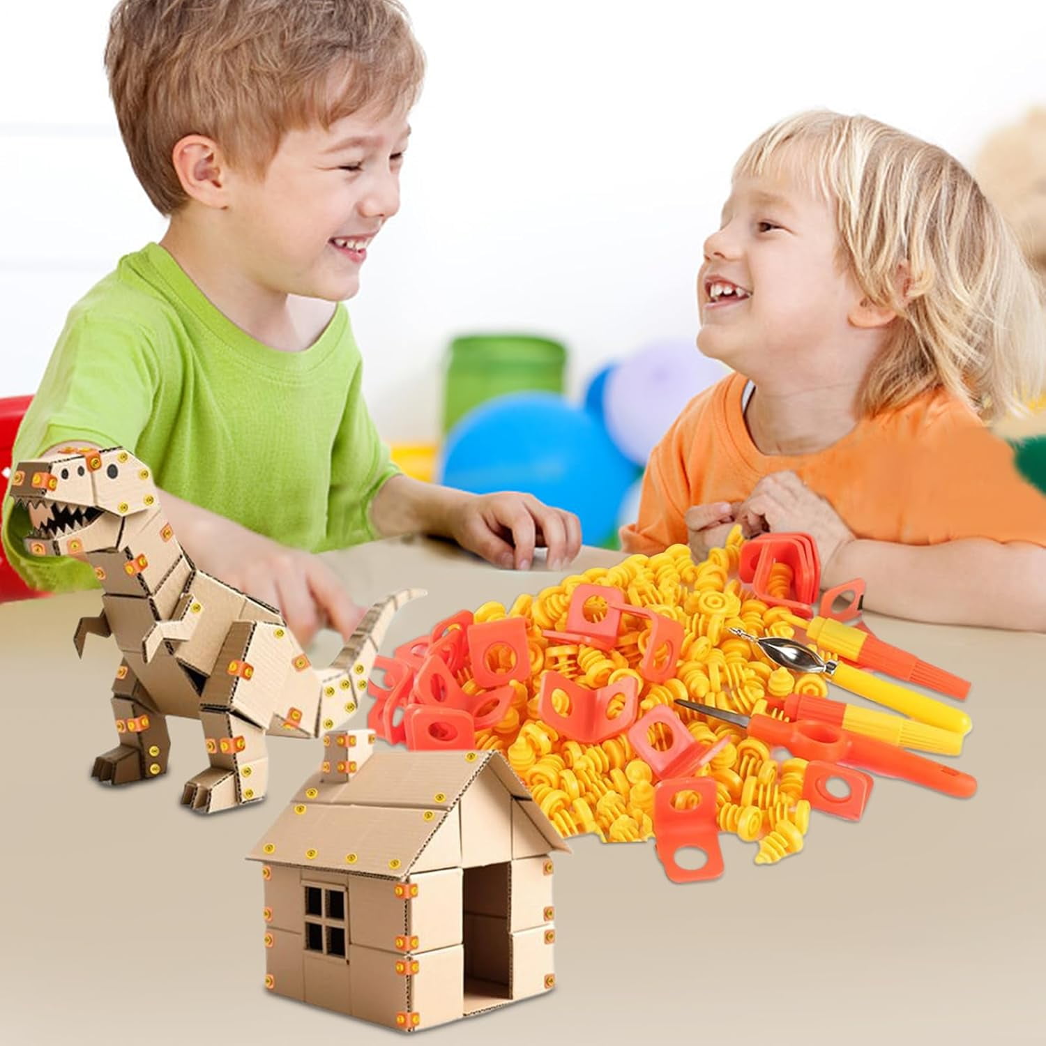 Cardboard Construction Kits – Cardboard Cutter with Cutter & Roller, Educational Craft Learning Toys, Preschool/Kindergarten/Home/School/Travel DIY Activity Set  Z