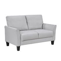 Lexicon Aliana Textured Love Seat in Gray