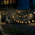 thumbnail image 5 of 20ft 40 LED Black Lantern String Lights Mini Kerosene Lamp for Indoor Outdoor Patio Garden Holiday Home Ramadan Wedding Party Christmas Tree New Year Decorations (Warm White Light), 5 of 7