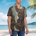thumbnail image 5 of Daiia Steampunk Space Mice Warriors Hawaiian Shirt for Men Gentle Cotton Regular Short Sleeve Casual-X-Large, 5 of 9