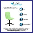 thumbnail image 4 of BizChair Mid-Back Green Quilted Vinyl Swivel Task Office Chair, 4 of 13