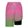 thumbnail image 6 of Taqqpue Mens Tie Dye Graphic Shorts Athletic Running Basketball Shorts Casual Summer Beach Elastic Waist Drawstring Shorts with Compression Liner, 6 of 6
