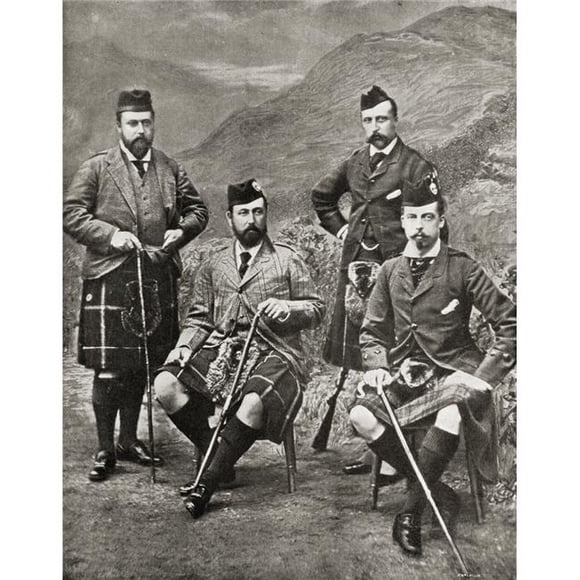Posterazzi DPI1860569LARGE The Four Princes Hrh the Prince of Wales Hrh the Duke of Edinburgh Hrh the Duke of Connaught & Hrh the D Poster Print, 26 x 34