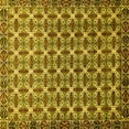 thumbnail image 1 of Ahgly Company Indoor Square Abstract Yellow Modern Area Rugs, 5' Square, 1 of 4