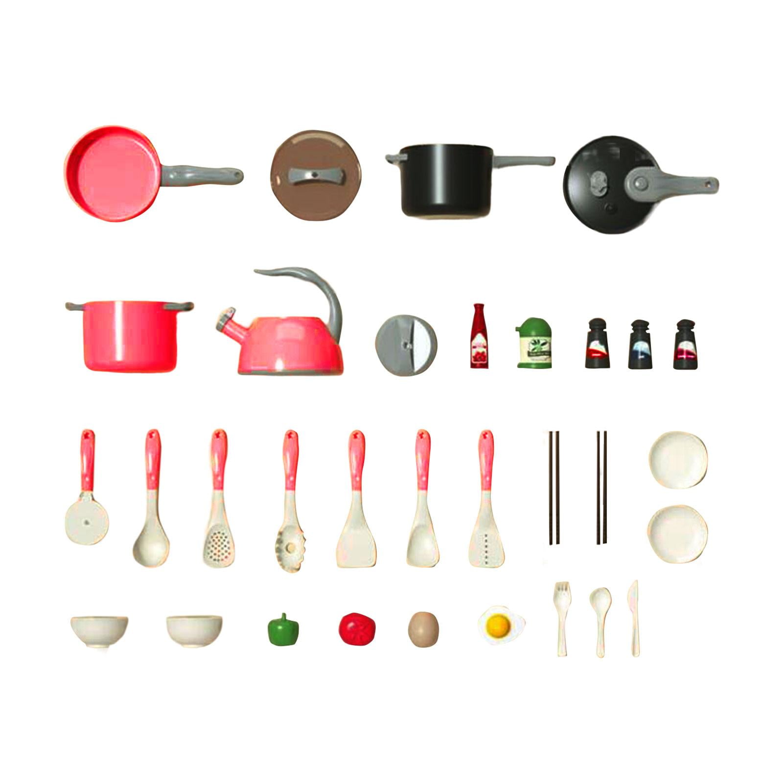 32 Pieces Kids Pretend Kitchen, Cookware Appliance Pretend Play Toy