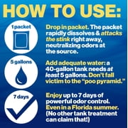 Walex Porta-Pak Premium RV Toilet Treatment Drop-Ins, Treats Black Holding Tank, 10-Pack, Clean Linen
