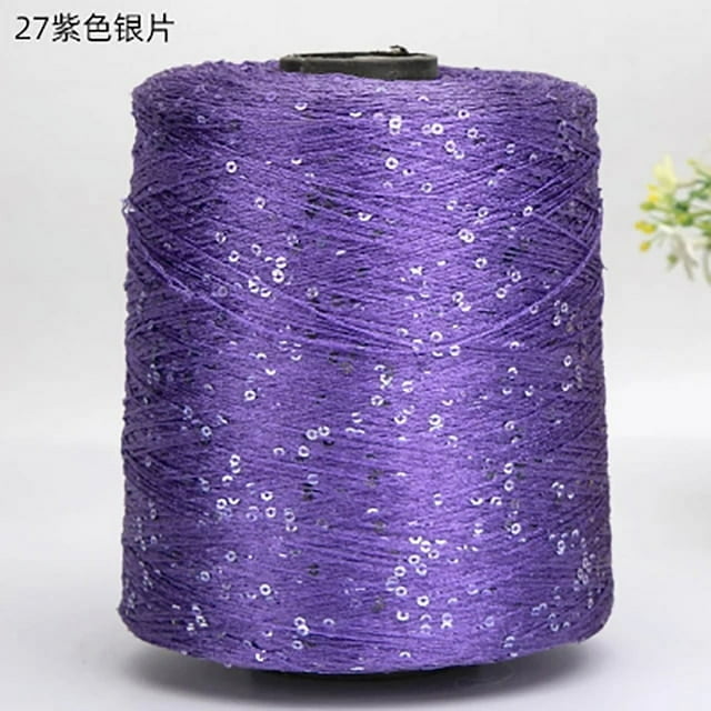 500G Summer Ice Silk Glitter Yarn Sequin Yarn Hand Crochet Thread Knitting Clothes Needlework