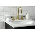 thumbnail image 2 of Kingston Brass KS2987PKL Duchess Widespread Bathroom Faucet with Brass Pop-Up, Brushed Brass, 2 of 8
